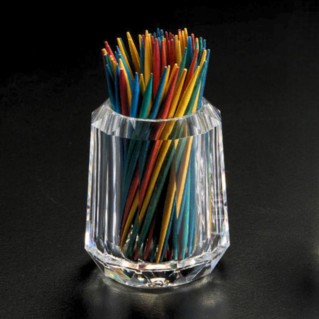 Diamond-Cut Toothpick Holder