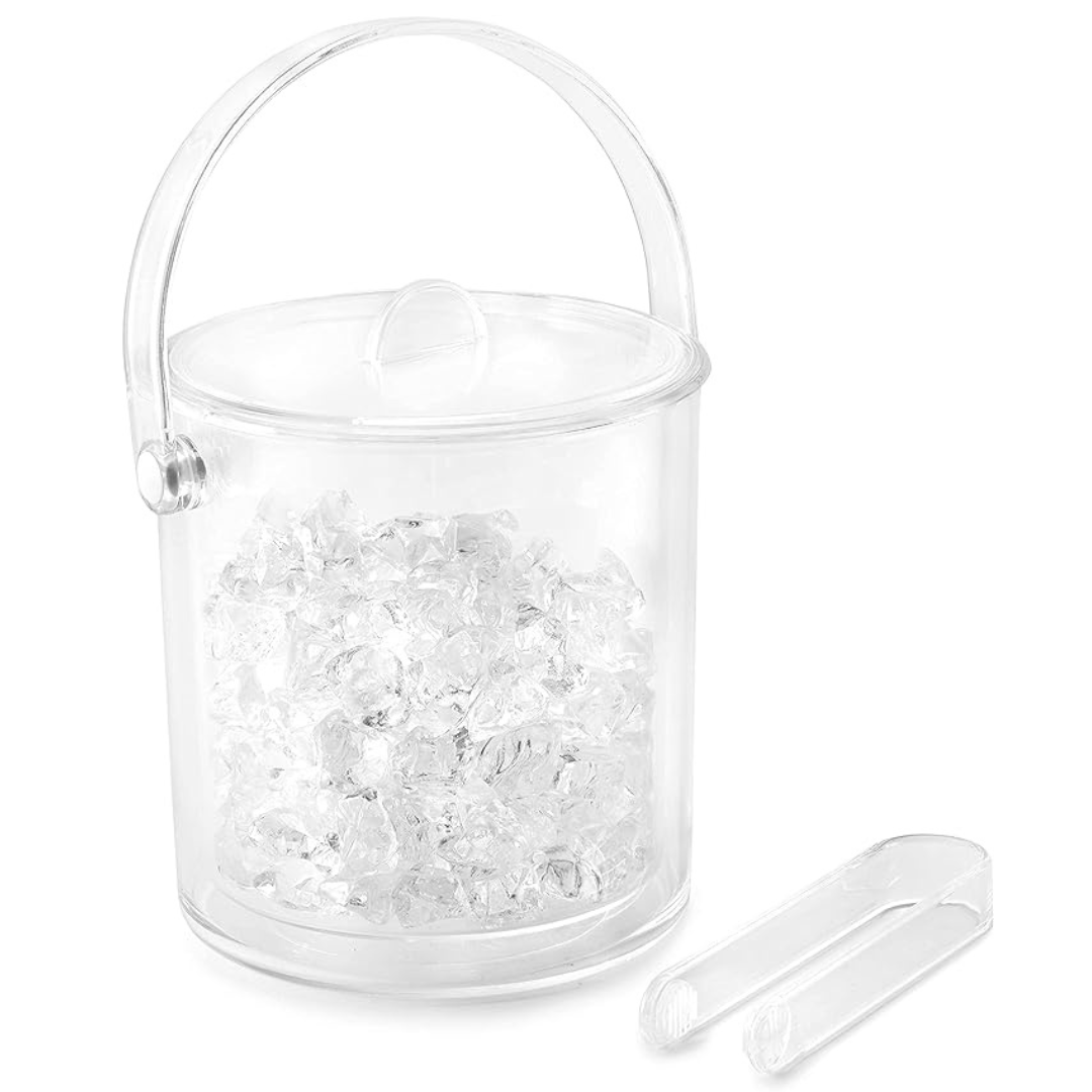 1 1/2 Qt. Double Wall Ice Bucket with Lid and Tongs