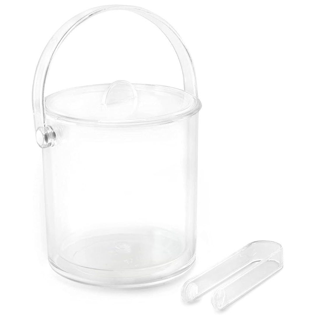 1 1/2 Qt. Double Wall Ice Bucket with Lid and Tongs