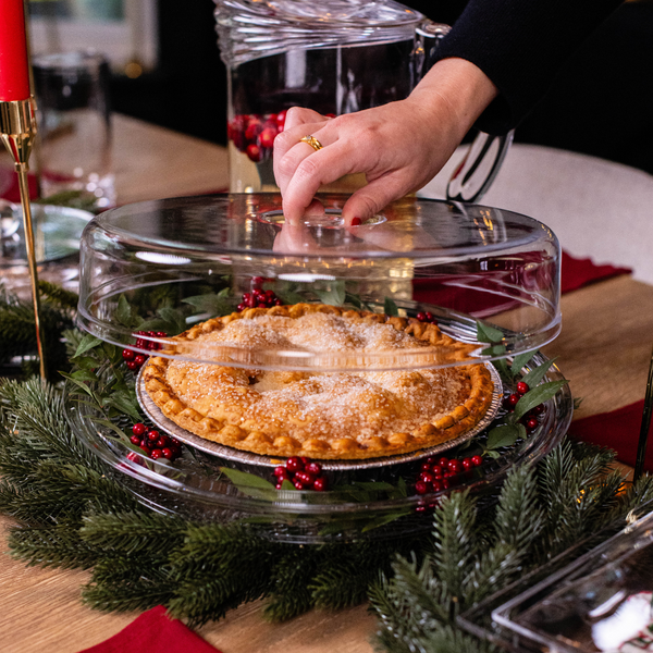 11" Round Pie Tray with Cover