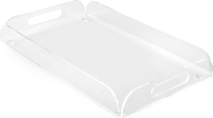 Acrylic Serving Platter Tray with Handles