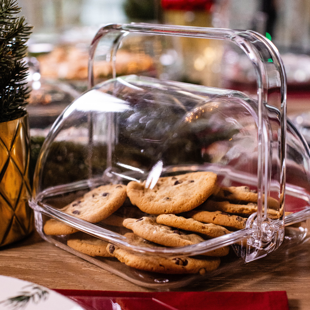 Food Basket with Rotating Lid and Handle