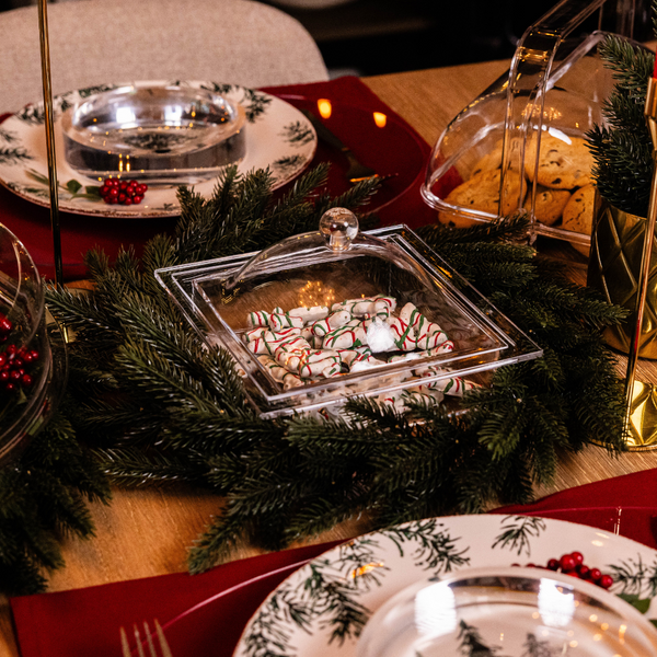 Square Tray with Domed Cover