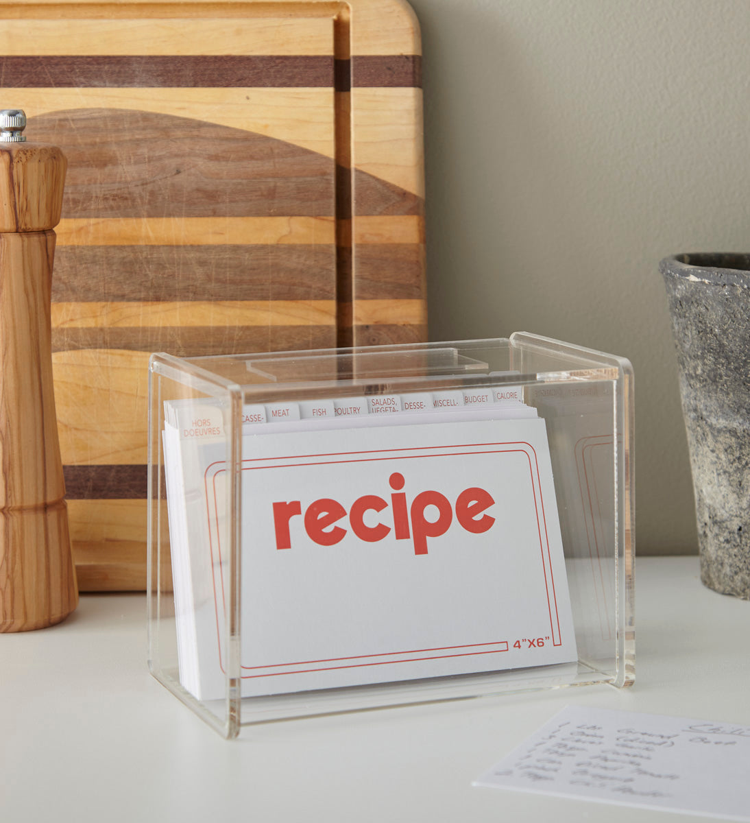 6 X 4 Lid-Display Recipe Box (W/Cards)