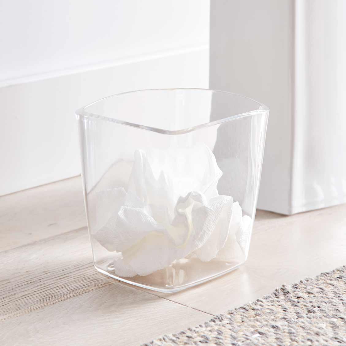 Acrylic Wastebasket Trash Can