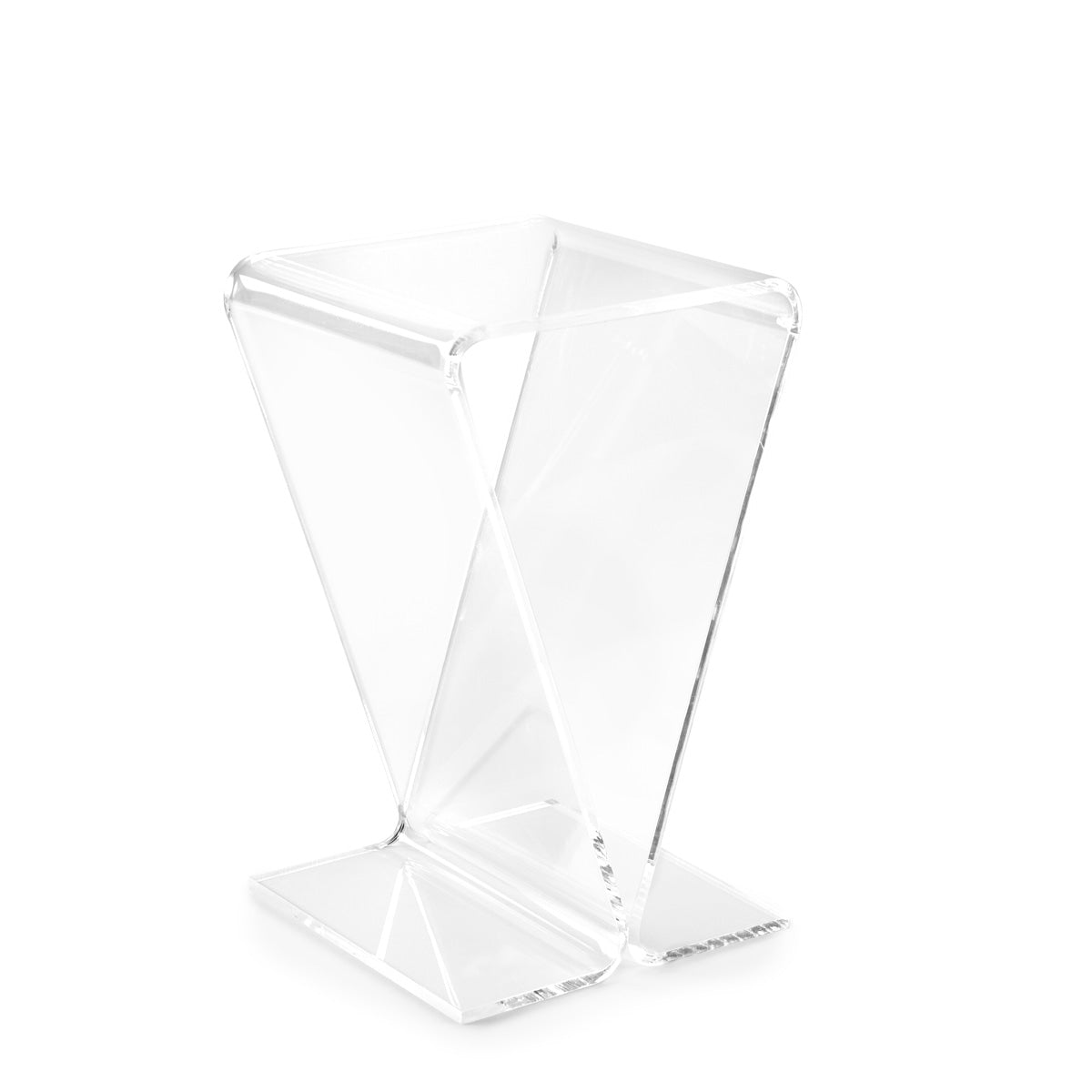 Clarté Acrylic V-Shaped End Table