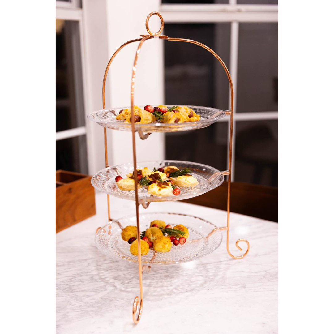 10" 3 Plate Trio With Metal Stand