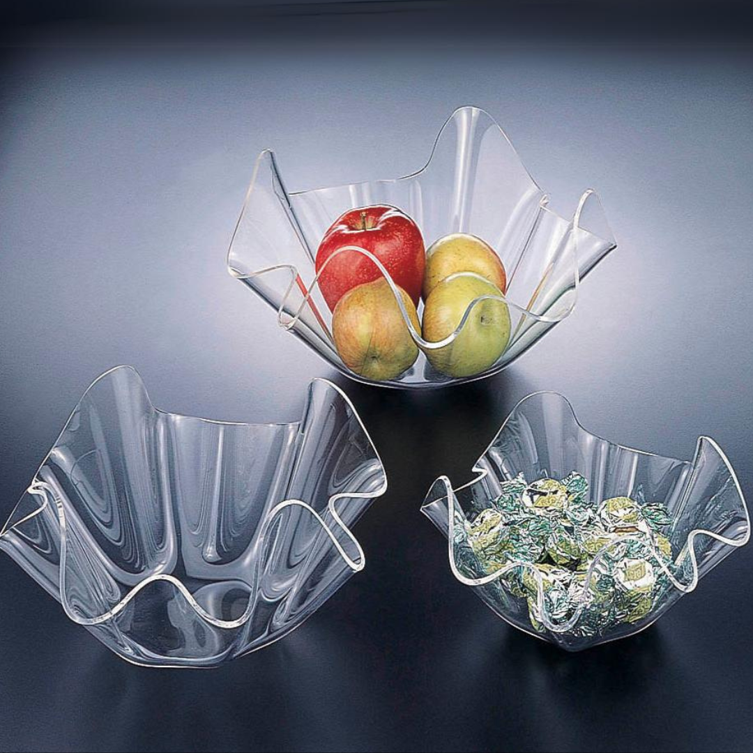 8" Ruffle Shaped Fruit and Snack Bowl