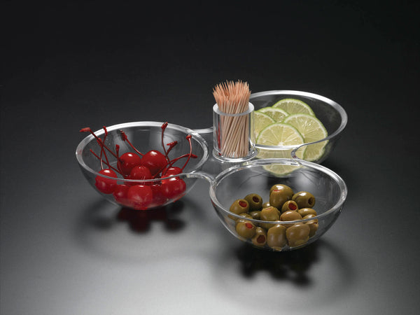 3-Dish W/ Fruit Picks Holder