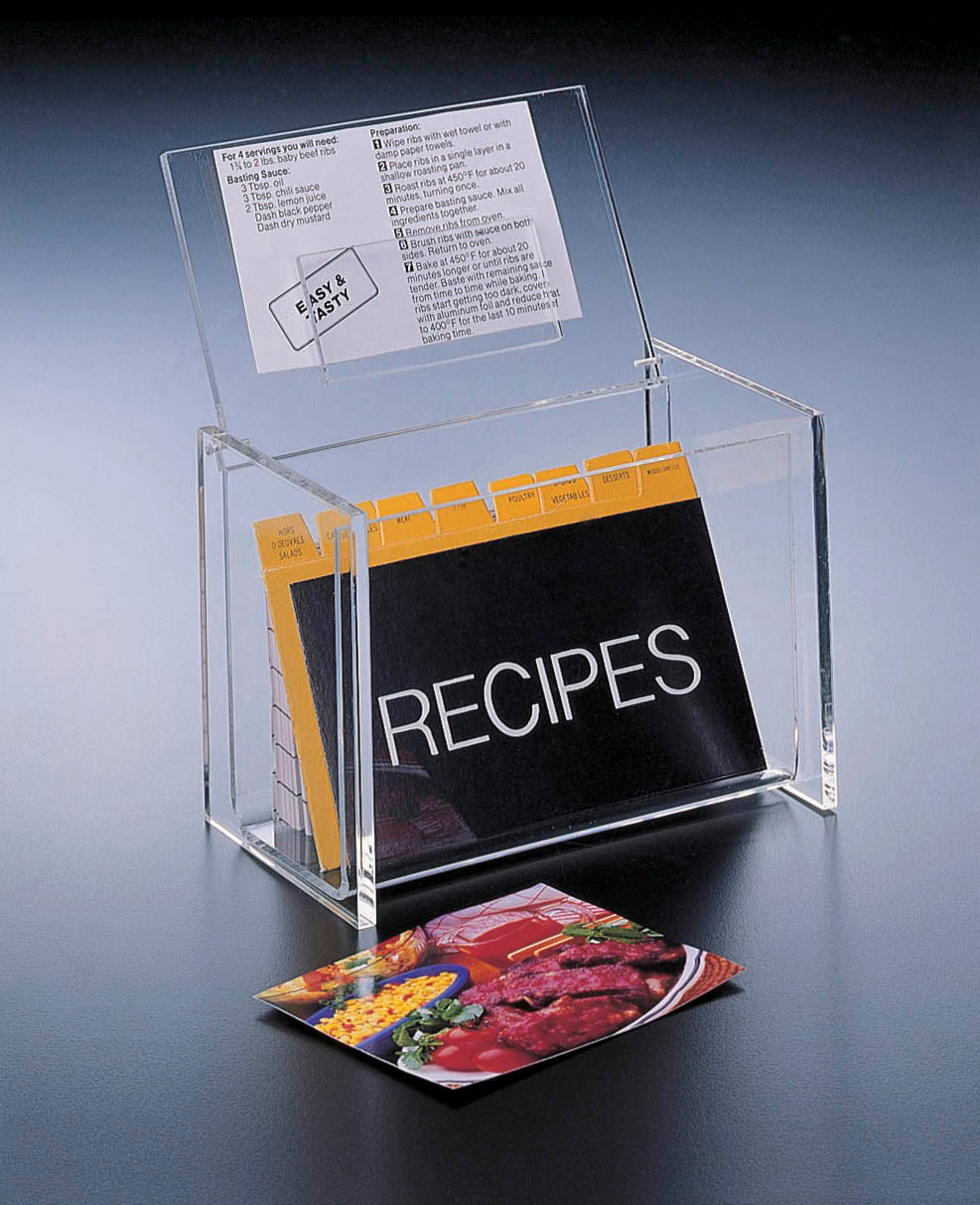 5 X 3 Lid-Display Recipe Box (W/Cards)