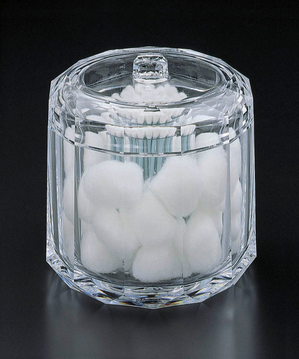 Diamond-Line 2 In 1 Cotton Ball & Swab Container