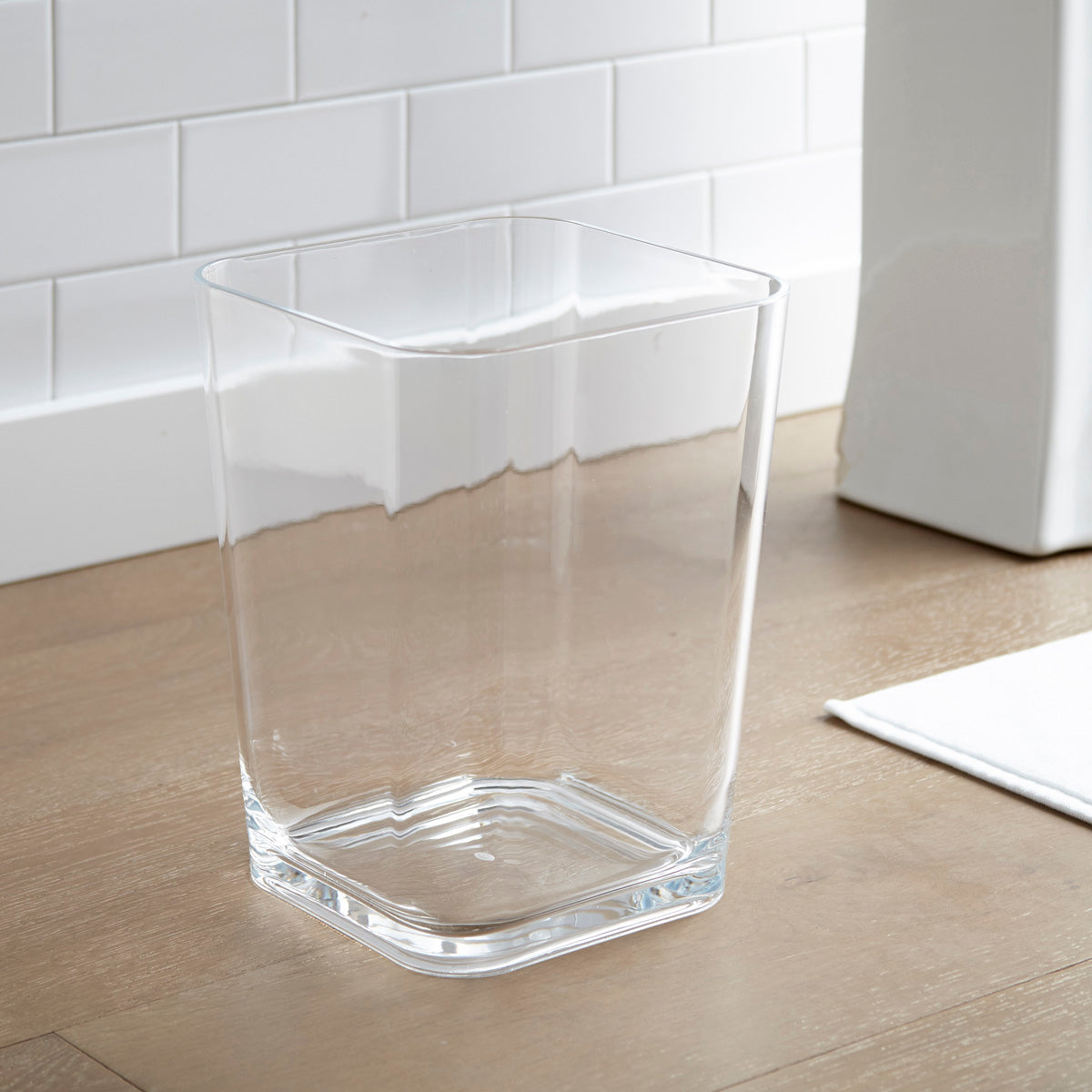 Acrylic Square Trash Can Clear Home Decor   H 2179 1 