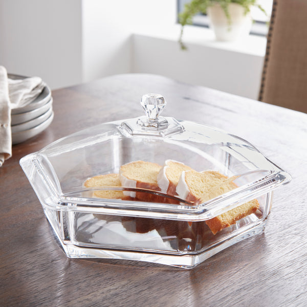 Hexagon Serving Tray With Lid