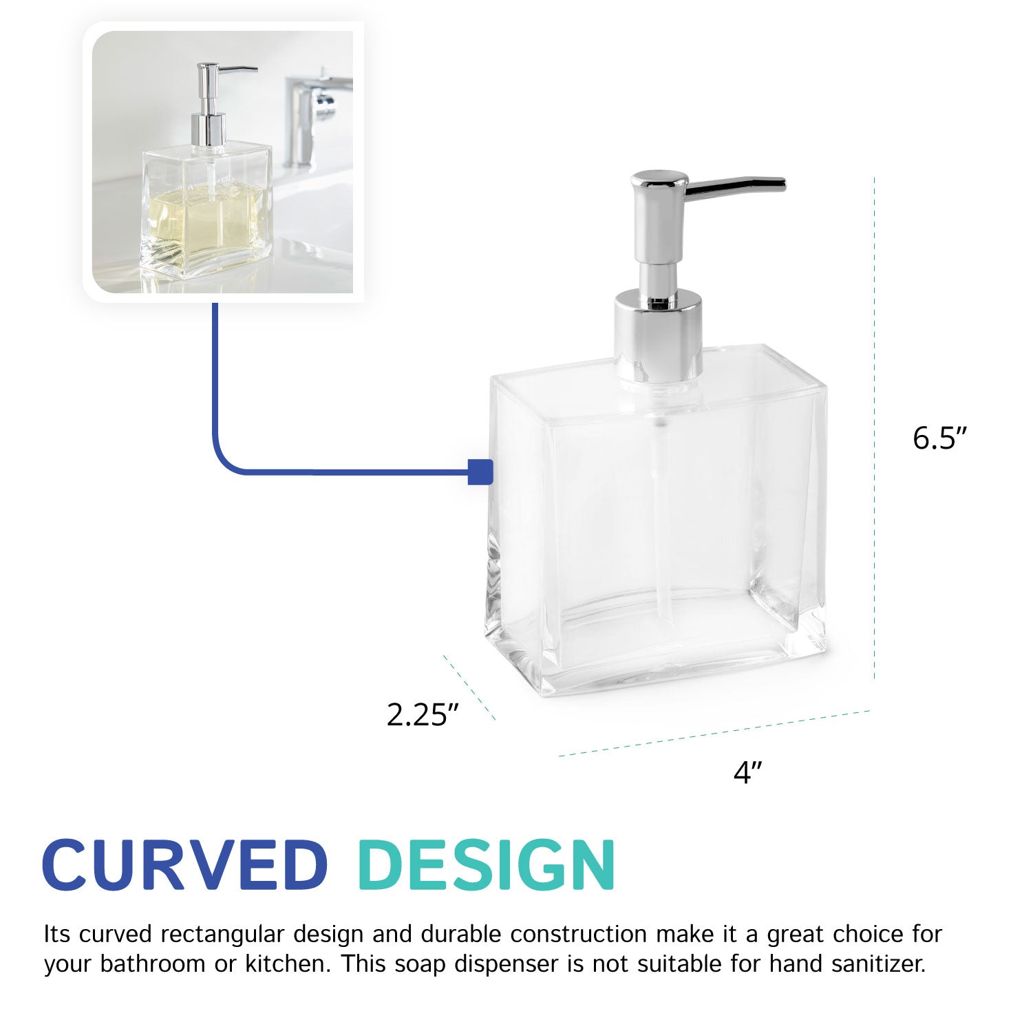 Rectangular Soap Dispenser