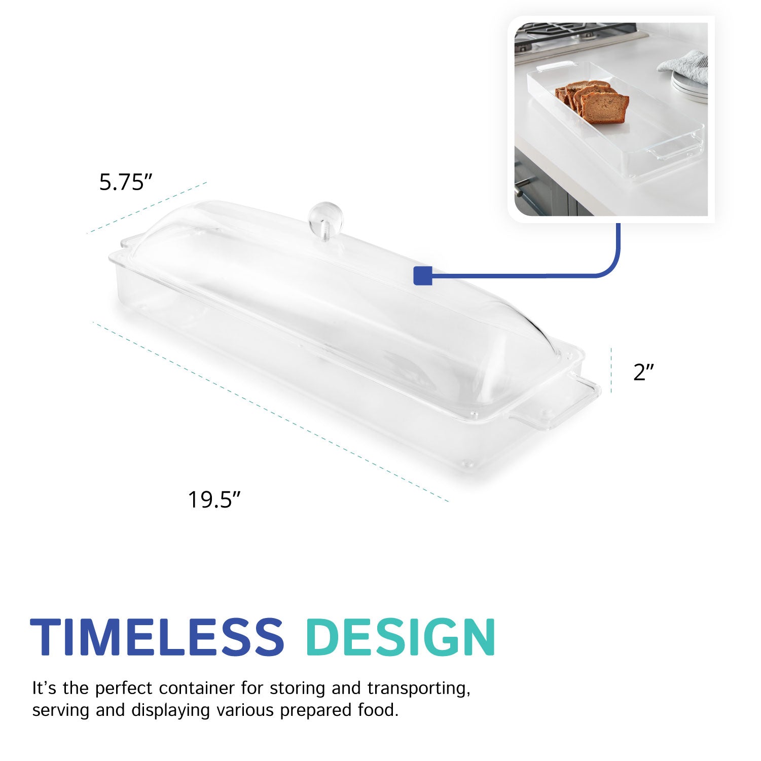 Long Rectangular Serving Tray (Cover Sold Separately)