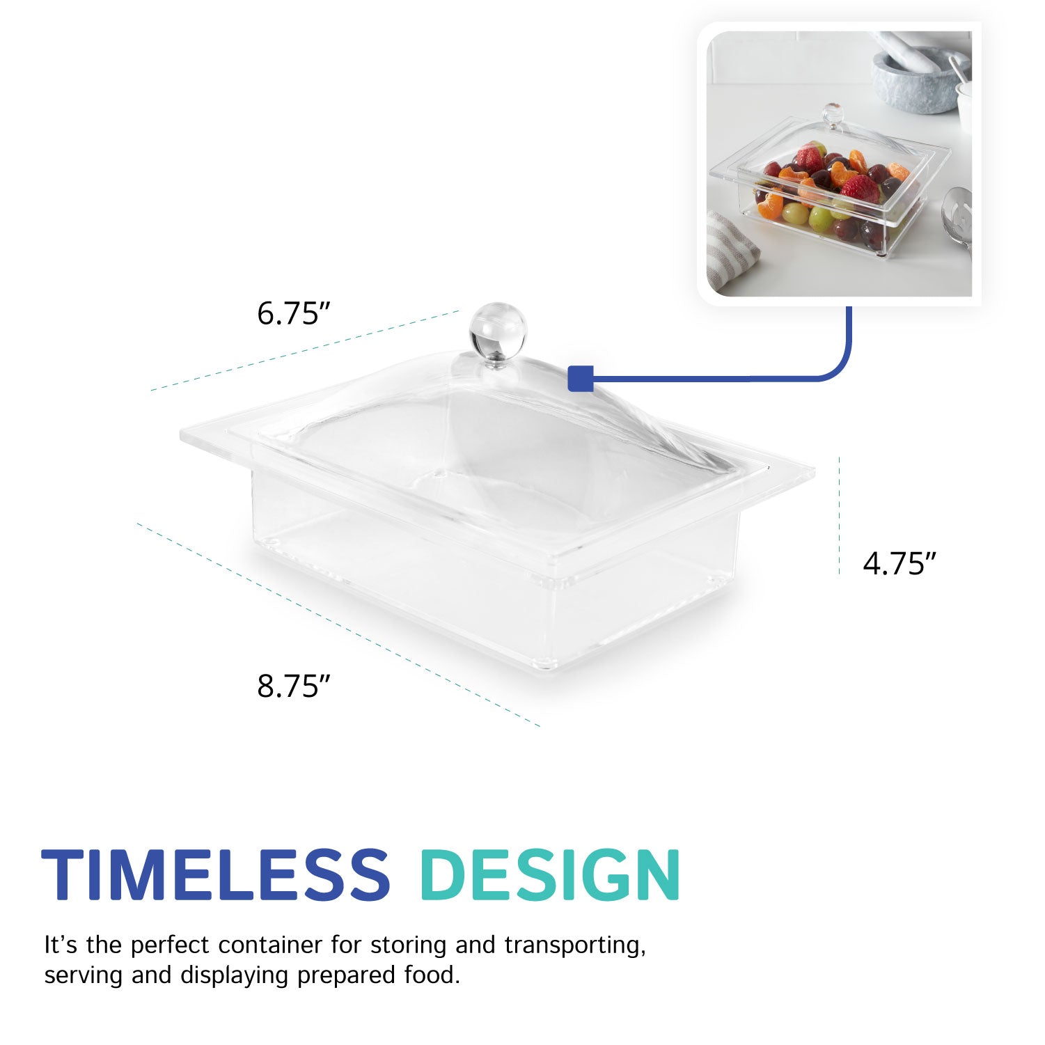 Rectangle Tray W/ Cover